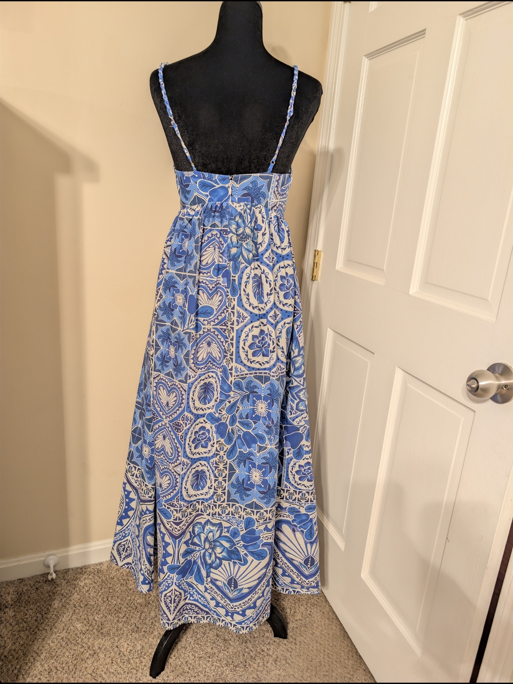 FARM Rio Blue and White Floral Maxi Dress - Picture 2 of 4